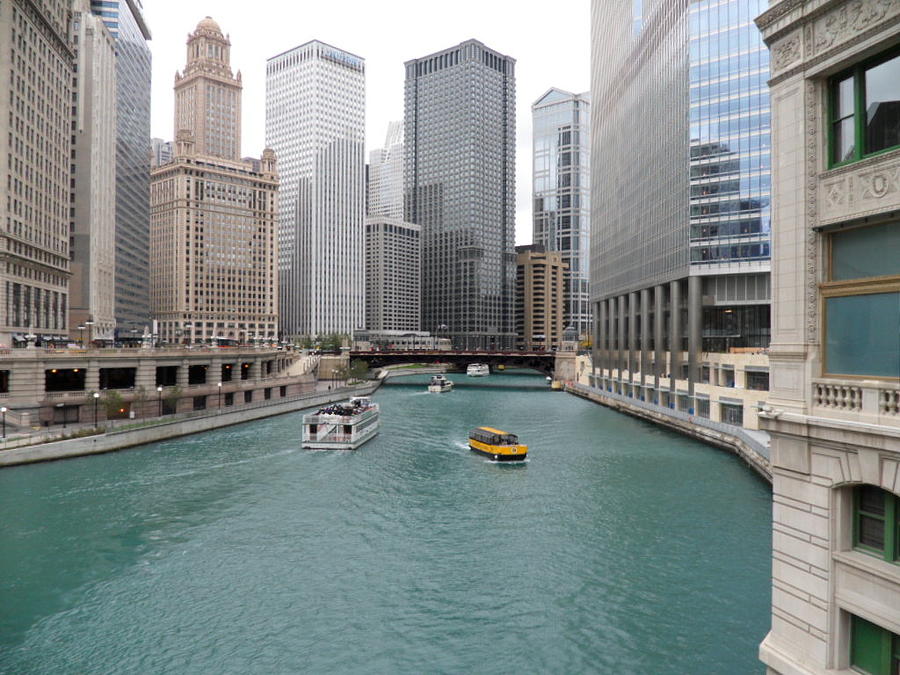 Chicago Photograph - The Waterway by Val Oconnor