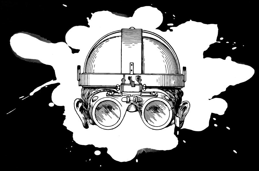 Goggle Digital Art - The Welder by Bill Cannon