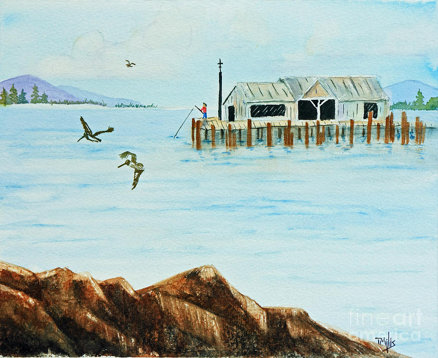The Wharf Painting by Terri Mills