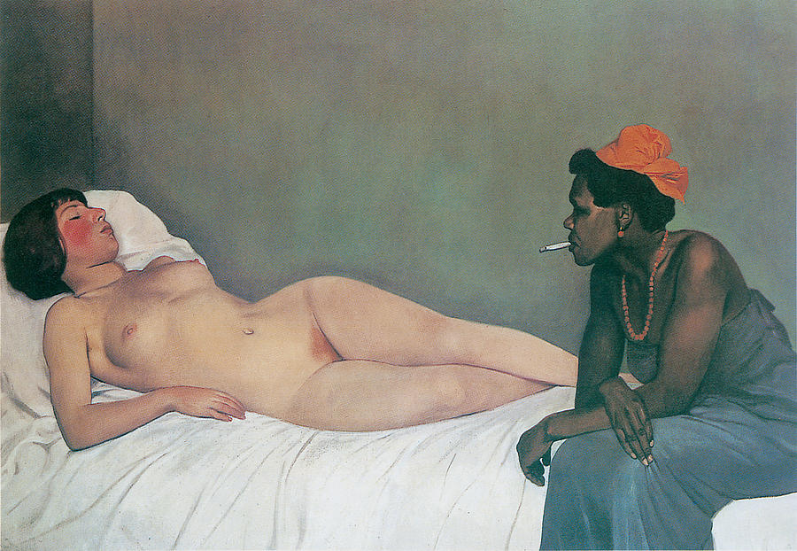 Felix Vallotton Painting - The White and The Black by Felix Vallotton