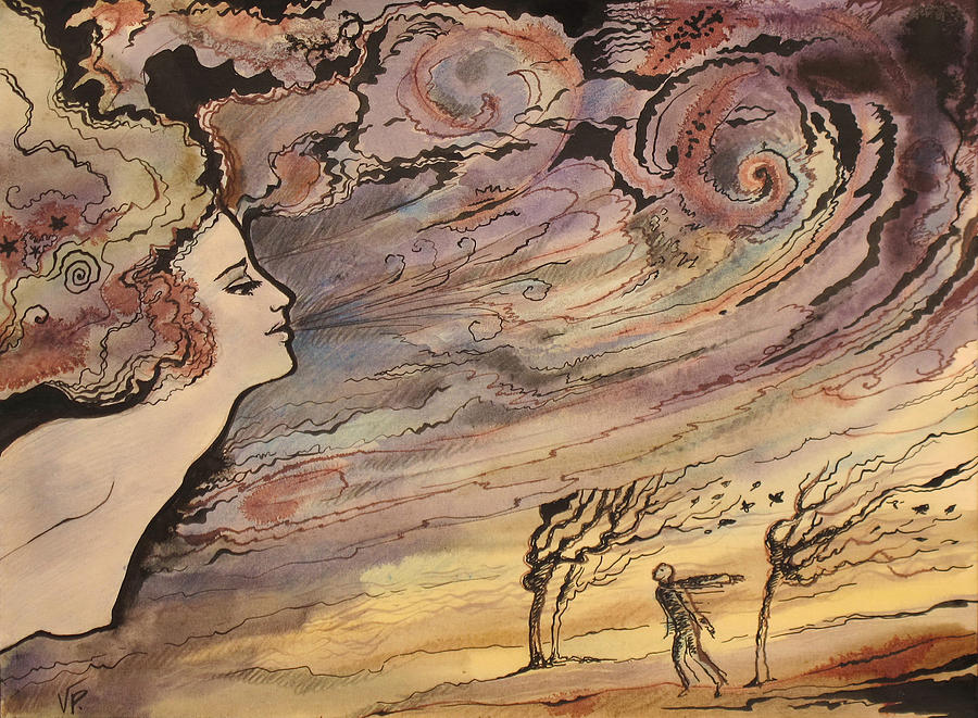 The wind Painting by Valentina Plishchina