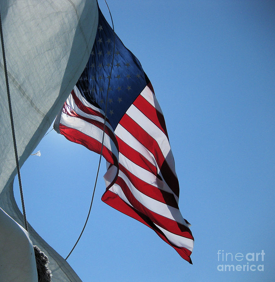The Windy Flag Photograph by Sonia Flores Ruiz