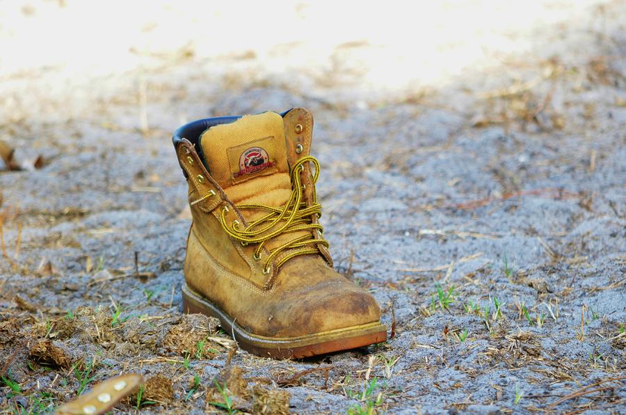 The Work Boot Photograph by Lynda Dawson-Youngclaus