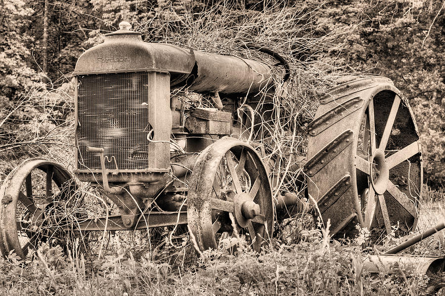 Vintage Photograph - The Workhorse BW by JC Findley