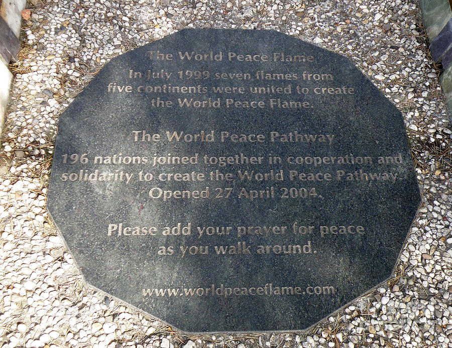 Peace Photograph - The World Peace Flame by Lainie Wrightson Peace Photograph - The World Peace Flame by Lainie Wrightson