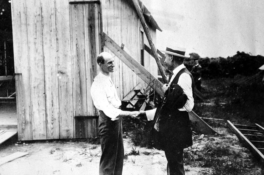 Handshake Photograph - The Wright Brothers Wilbur Left by Everett