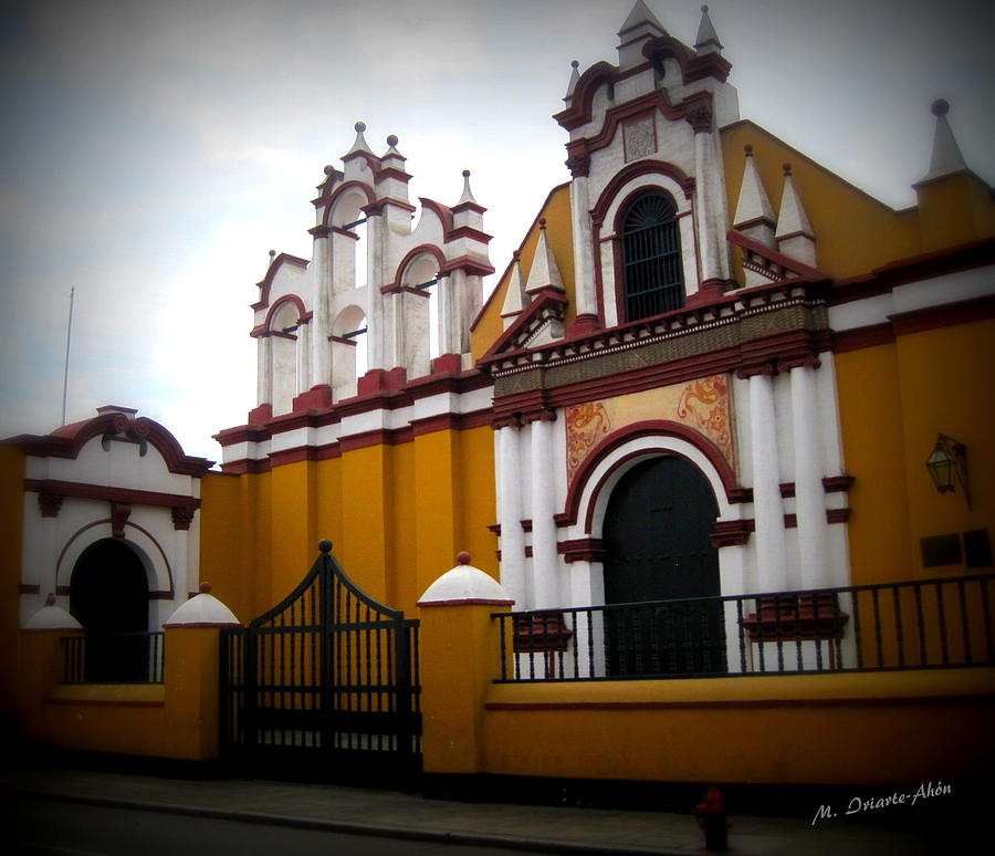 Iglesia Photograph - The Yellow Church by Mily Iriarte