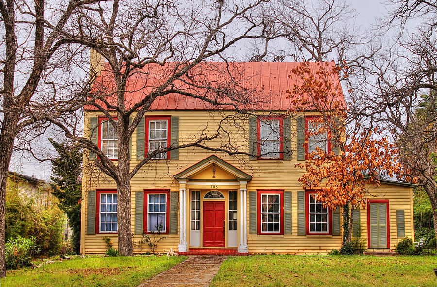 The Yellow House in HDR Photograph by Sarah Broadmeadow-Thomas - Fine ...