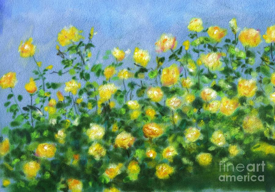 The Yellow Roses of Texas Pastel by Denise Dempsey Kane