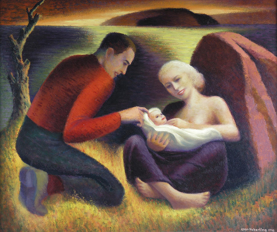 The Young Family  Painting by Glen Heberling