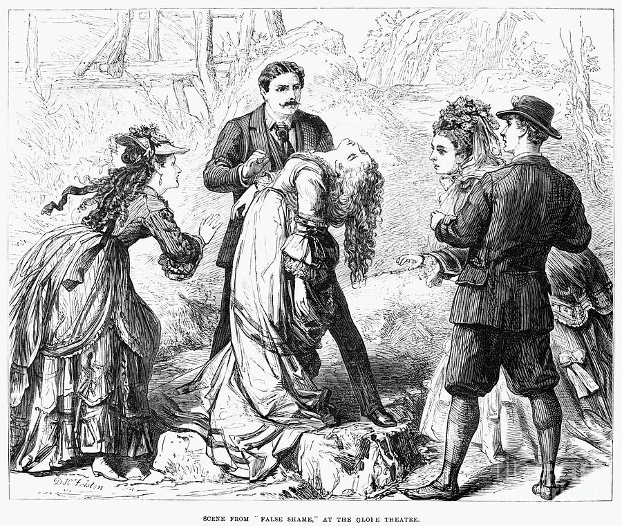 Theater: False Shame, 1872 Photograph by Granger