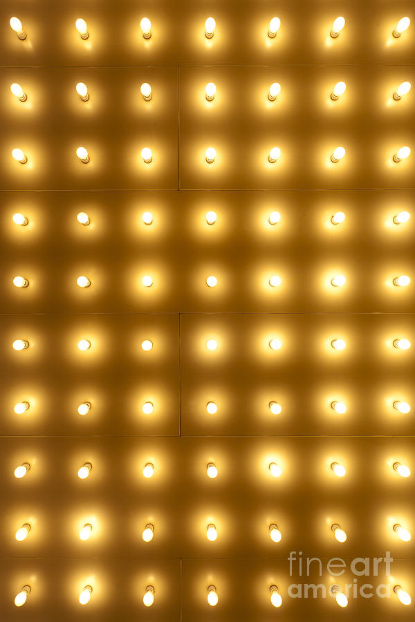 Abstract Photograph - Theater Lights in Rows by Paul Velgos