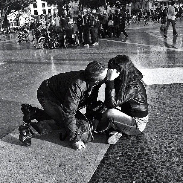 Blackandwhite Photograph - There Is Love Everywhere by Andres De Leon