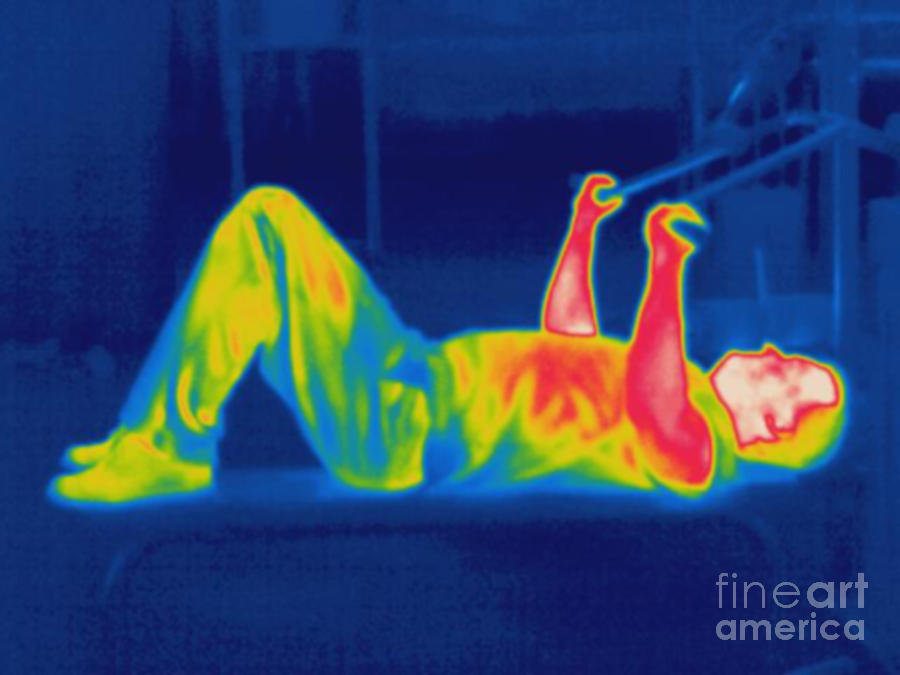 Thermogram Of A Bodybuilder Photograph by Ted Kinsman