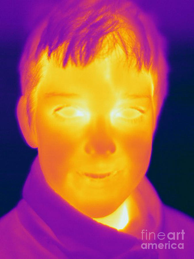 Thermogram Of A Boy Photograph by Ted Kinsman