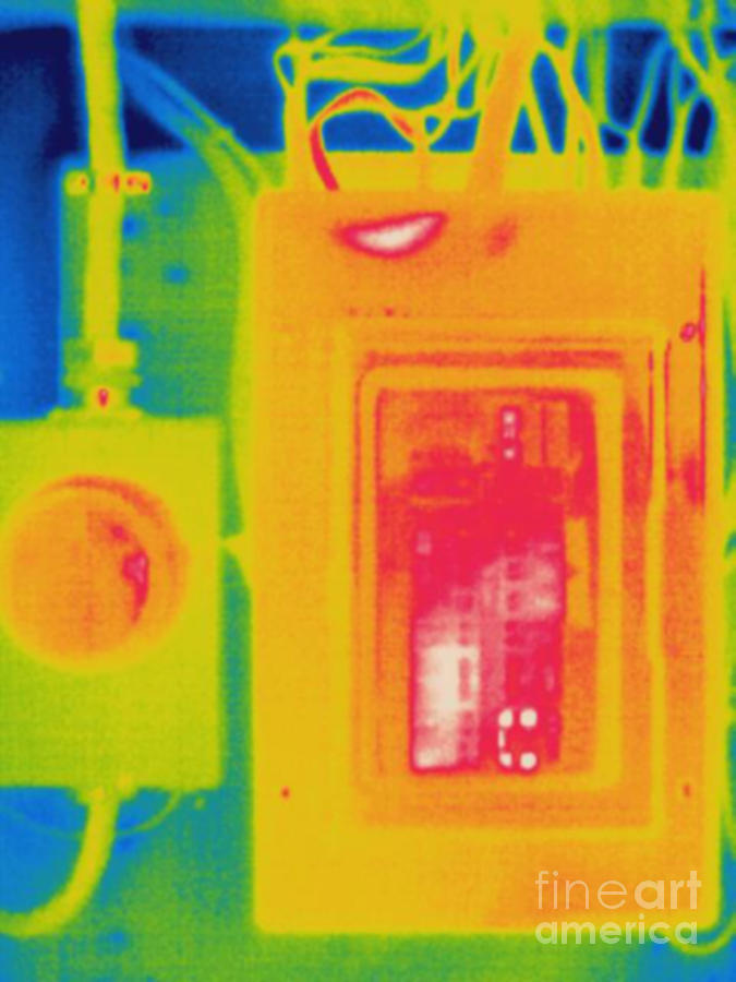 Thermogram Of A Circuit Breaker Photograph by Ted Kinsman