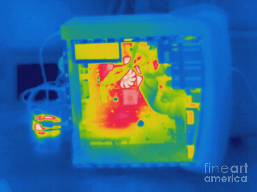 Thermogram Of A Computer Photograph by Ted Kinsman