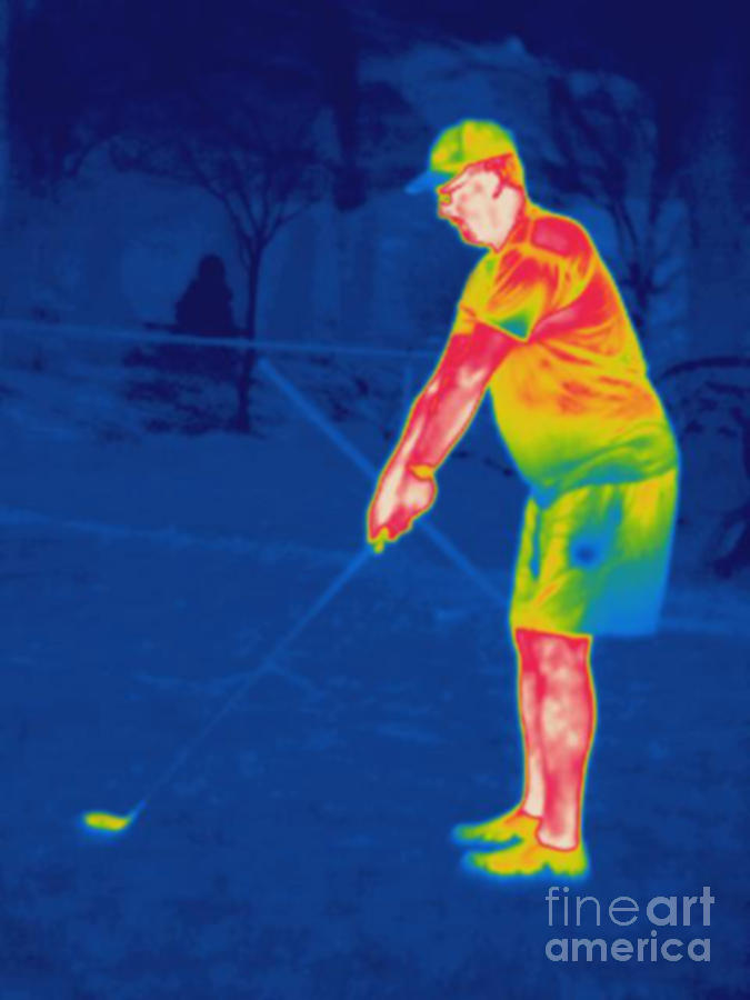 Thermogram Of A Golfer Photograph by Ted Kinsman