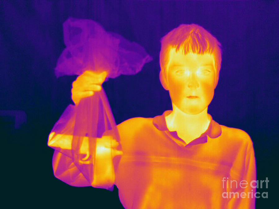 Thermogram Photograph - Thermogram Of A Hidden Gun by Ted Kinsman