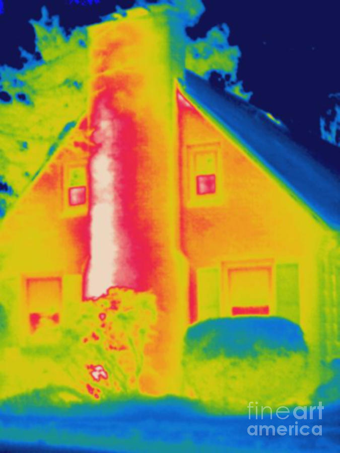 Thermogram Of A House Photograph by Ted Kinsman