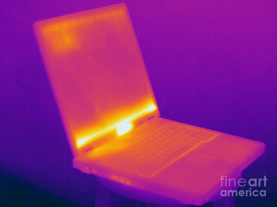 Thermogram Of A Laptop Computer Photograph by Ted Kinsman