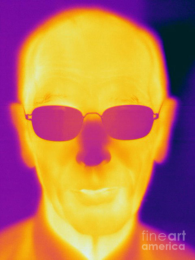 Thermogram Of An Elderly Man Photograph by Ted Kinsman