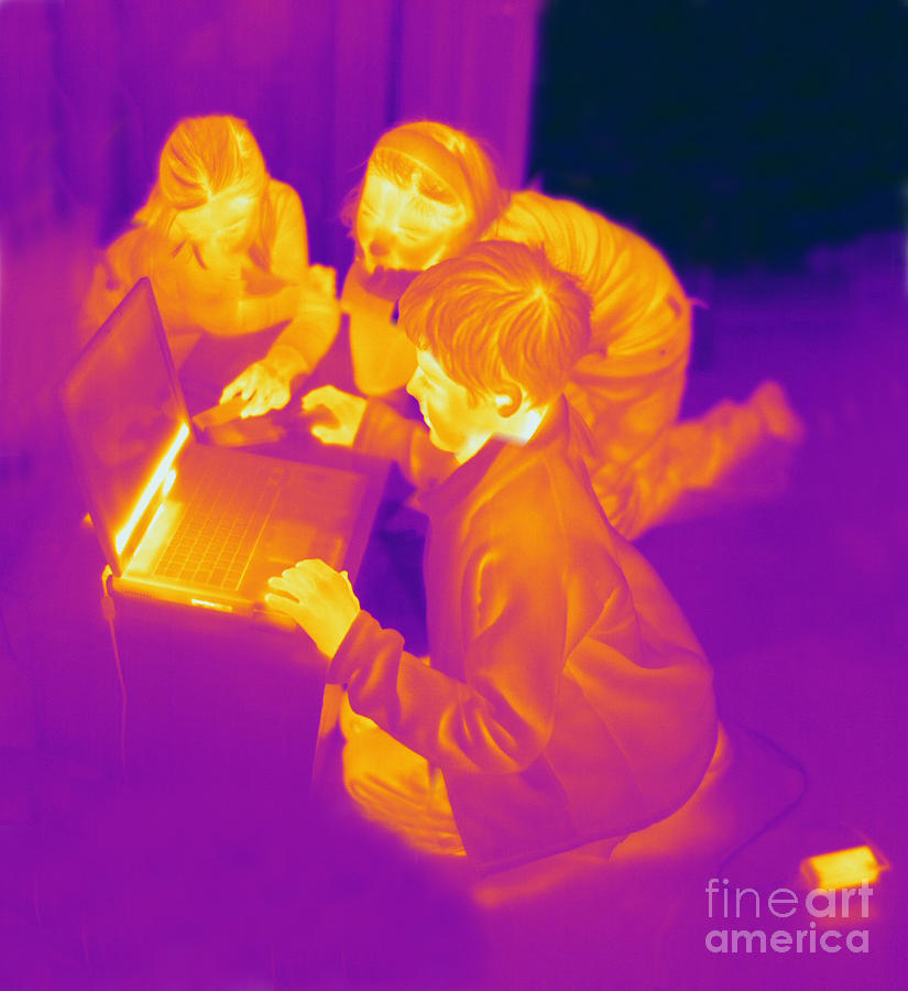 Thermogram Of Children Photograph by Ted Kinsman