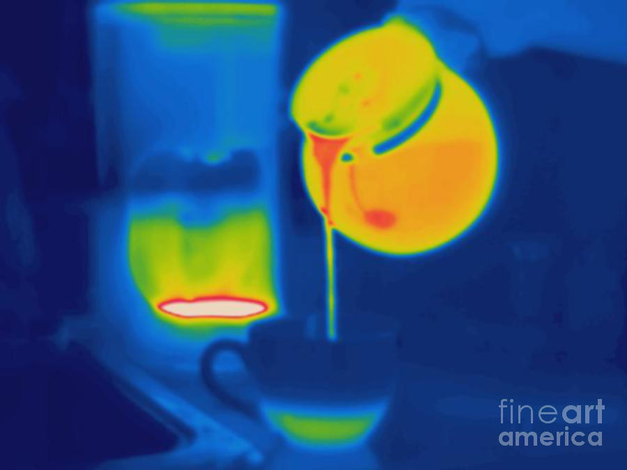 Thermogram Of Coffee Being Poured Photograph by Ted Kinsman