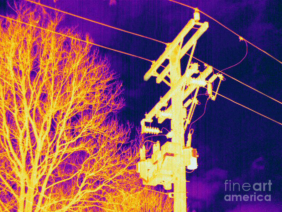 Thermogram Of Electrical Wires Photograph by Ted Kinsman