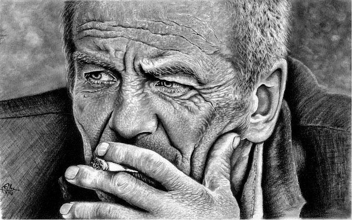 Thinker Drawing by Glen Dsouza