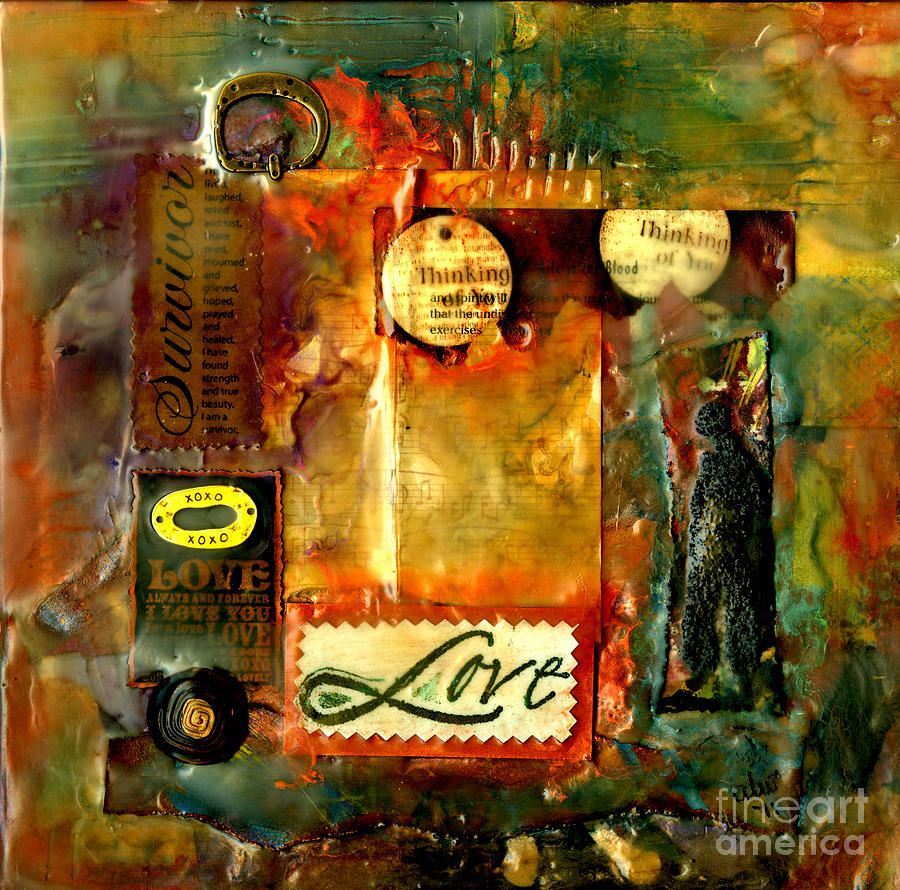 Thinking of You with Love Mixed Media by Angela L Walker