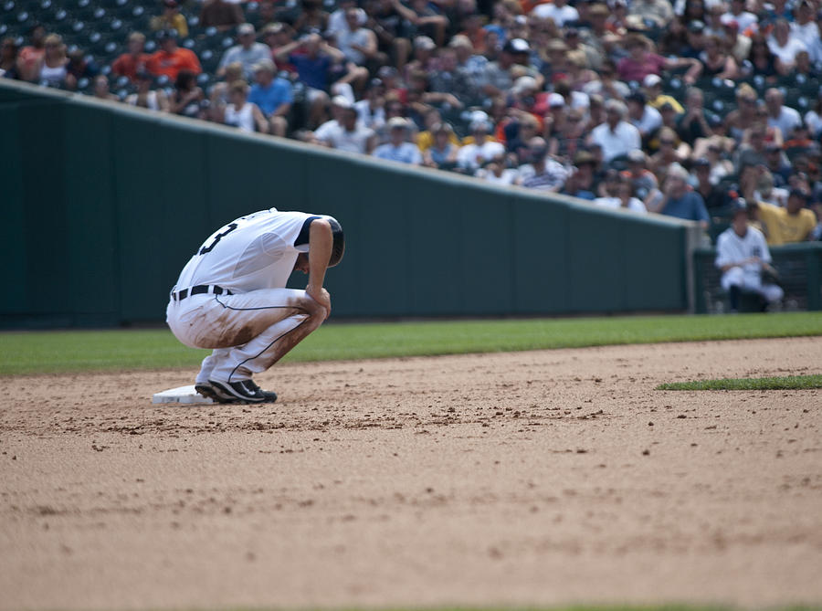 Detroit Tigers Photograph - Third Base by Cindy Lindow