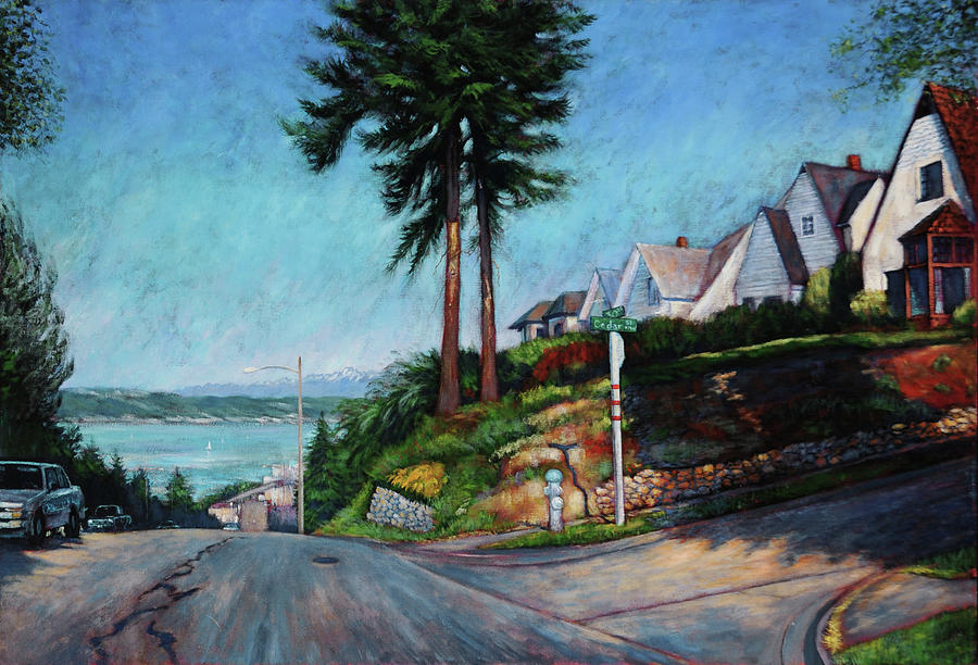 Thirtieth and Cedar  Painting by Charles Munn