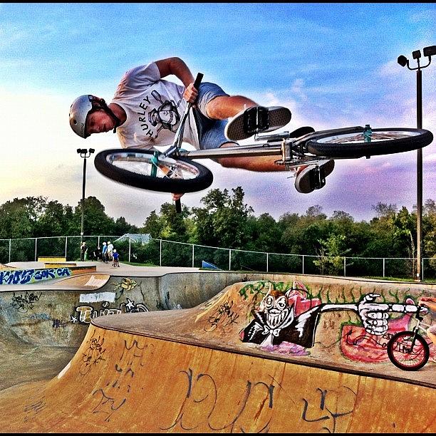 Skatepark Photograph - This Dude Was Pretty Cool... #bmx by April Ferocious
