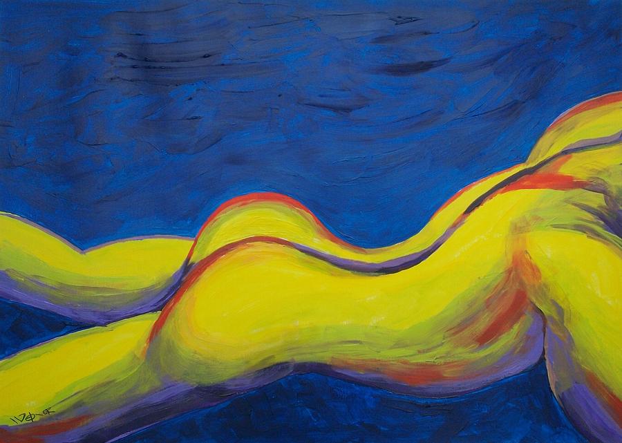 Nude Painting - This End Up by Randall Weidner