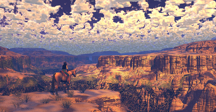 Grand Canyon National Park Digital Art - This Tattered Land by Dieter Carlton