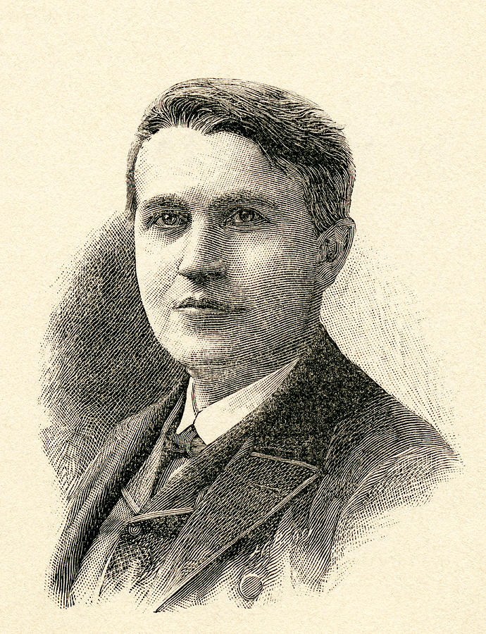 Portrait Photograph - Thomas Edison, Us Inventor by 
