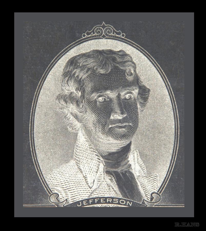 THOMAS JEFFERSON in NEGATIVE  Photograph by Rob Hans