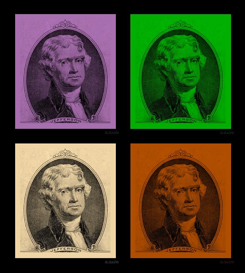 THOMAS JEFFERSON in QUAD COLORS Photograph by Rob Hans