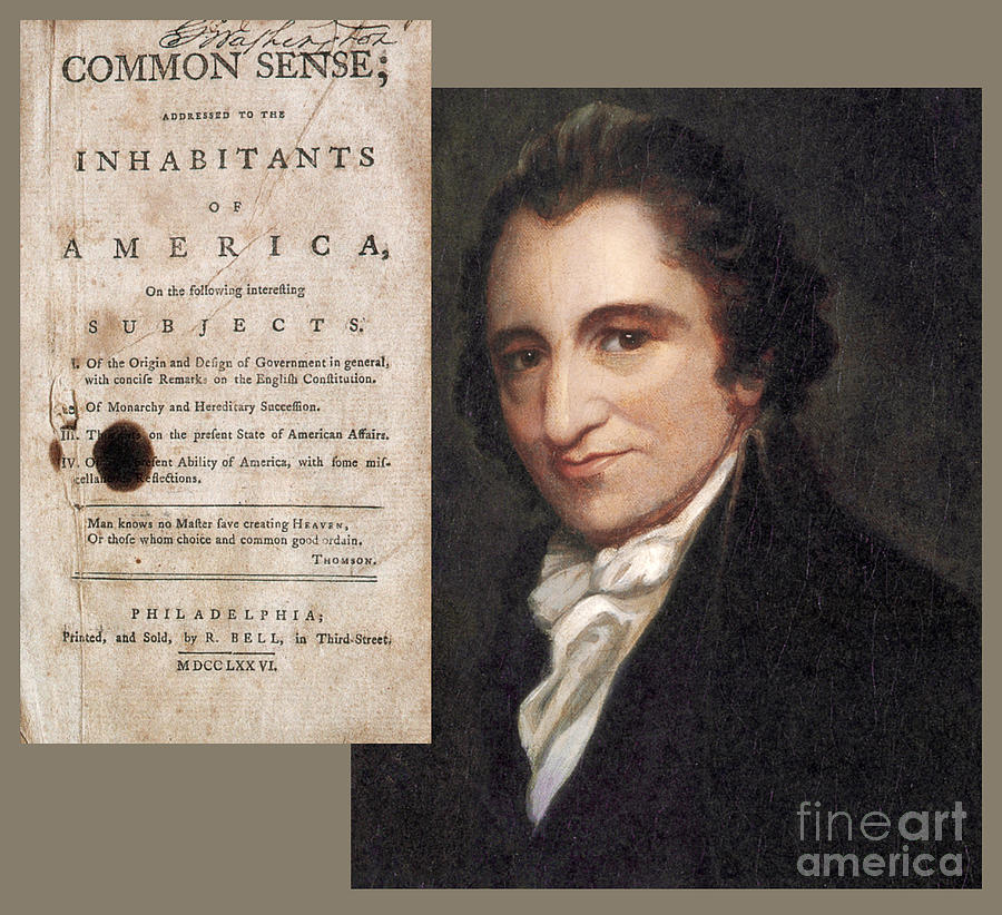 Thomas Paine And Common Sense Photograph by Photo Researchers