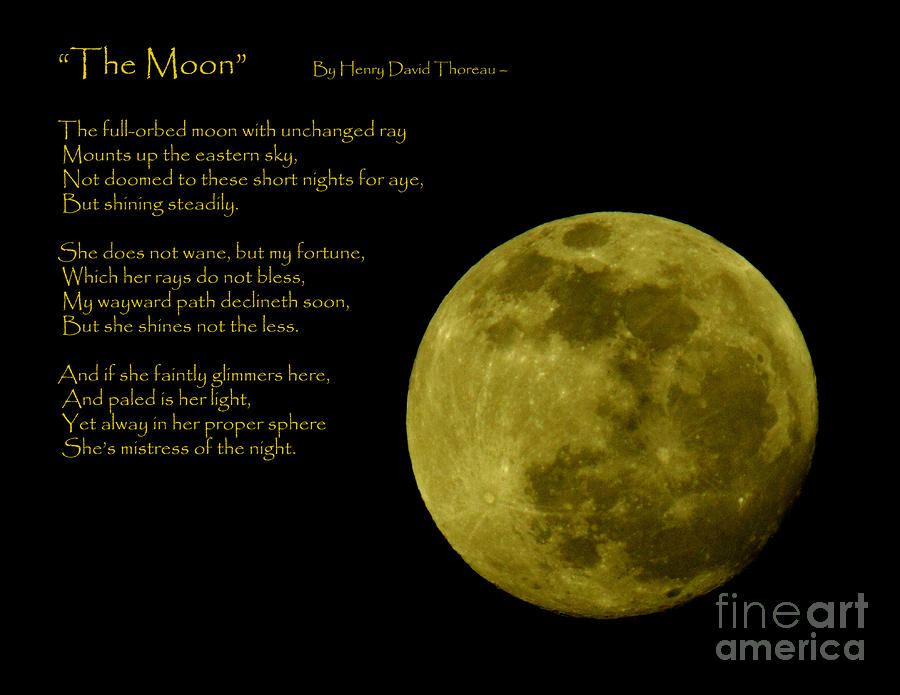 Thoreaus Moon Photograph by Robert Frederick