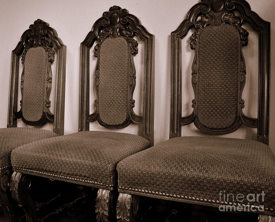 Three Antique Chairs  2 Photograph by Tatyana Searcy