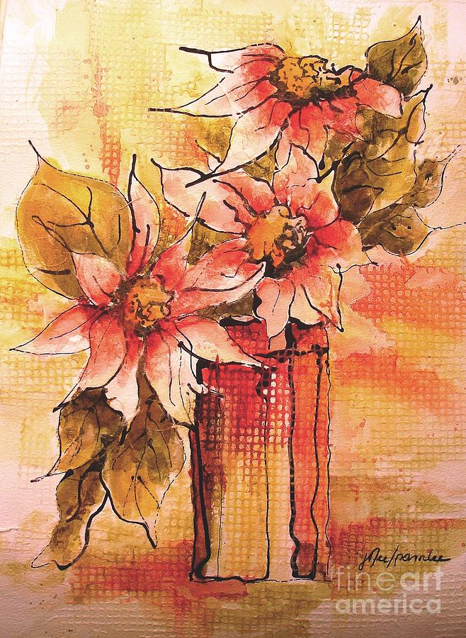 Three Blooms Painting by Nee Lee Studios - Fine Art America