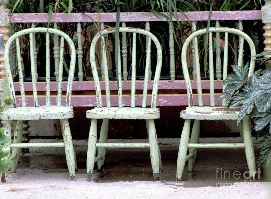 Three Chairs Photograph by Margaret Hamilton
