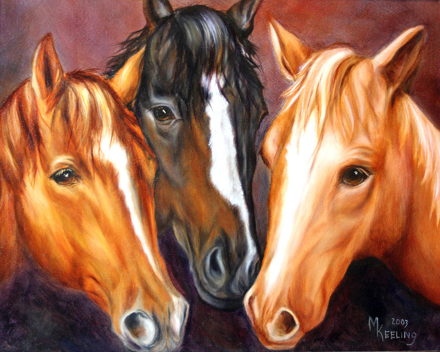 Three Friends Painting by Meg Keeling - Fine Art America