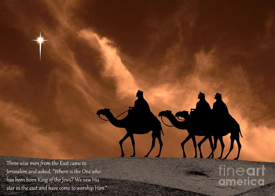 Three Kings Travel By The Star Of Bethlehem - Sandstorm With Caption ...