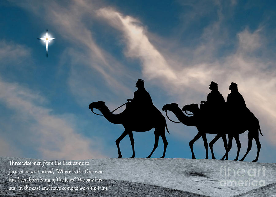Three Kings Travel By The Star Of Bethlehem - Evening With 