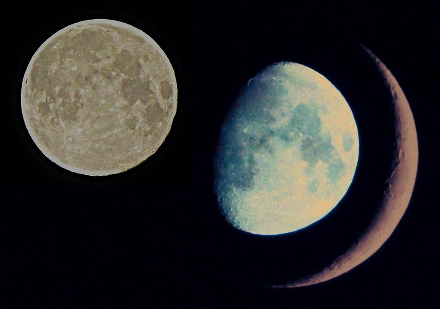 Three Moon Photograph by Marianna Mills