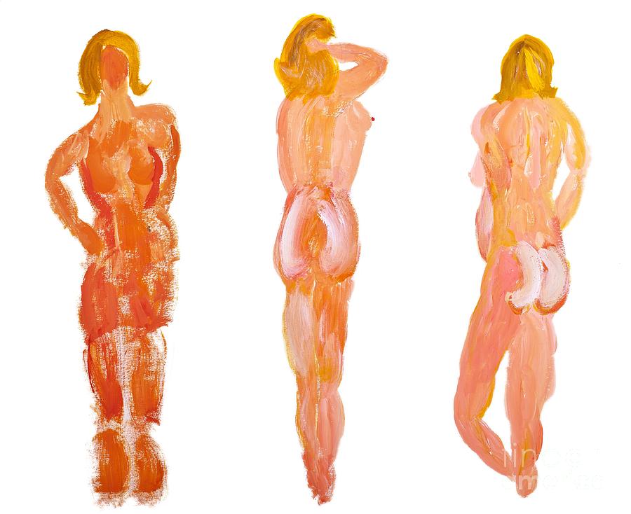 Three Naked Ladies Painting by Simon Bratt