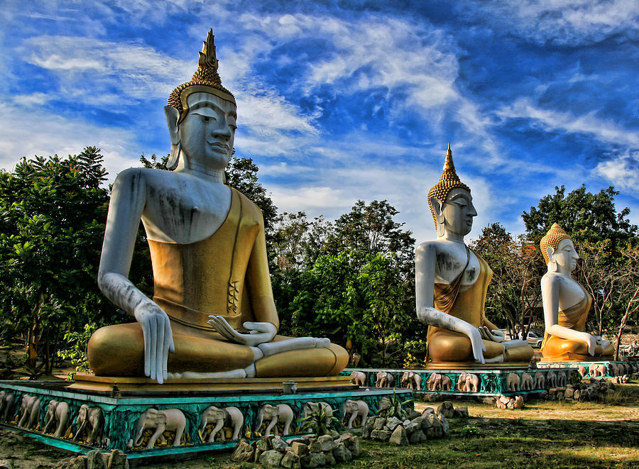 Buddha Photograph - Three of a kind by Adrian Evans